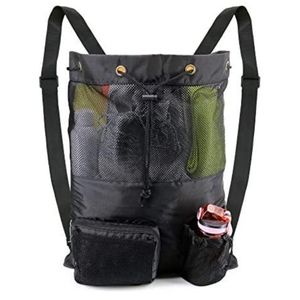 Black mesh back pack